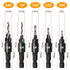 5Pcs Countersink Drill Bit Set, Woodworking Counterbore Hole Drill Bits with 1/4" Hex Shank for Adjustable Drilling