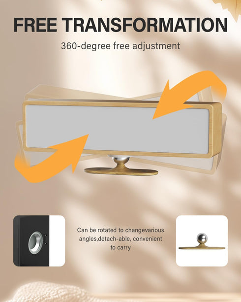 2PC 360 Magnetic Replacement Base for Wall Lights, Rotating Universal Wall Sconces Base with Strong Adhesive