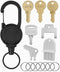 Universal Paper Towel Dispenser KeySet + Retractable Key Chain - 8 Pcs