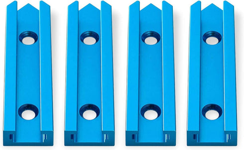 71609-P4V 3" 4 Sets, POWERTEC T-Track Intersection Kit with Predrilled Mounting Holes, For Universal T track, T Track