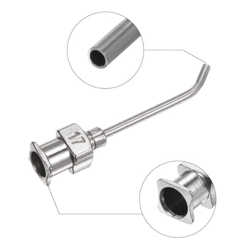 12pcs 17 Gauge 1" Stainless Steel Blunt Tip Dispensing Needles with Luer Lock for Glue and Ink