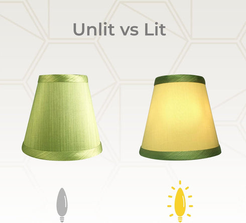 CS-1007-5L/GRN 3" 5" 4.5", Royal Designs Clip On Empire Chandelier Lamp Shade, x x Light Green