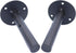 4pcs 6inch FGen Wrought Iron Wall Bracket - Round Bracket Bookshelf Shelf Support (Black)