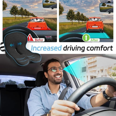 LELEBEAR Orthopedic Cushion, Seat Cushion for Truck Driver, Memory Foam L-Shaped Integrated Seat Cushions, Ergonomic