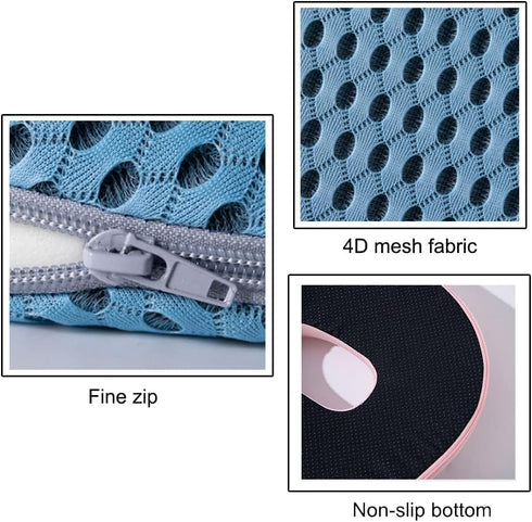 GEDRACKPMYN Donut Cushion Hemorrhoids Pillow, Memory Foam Office Chair Cushions Pressure Sore Cushion, Mesh Pain