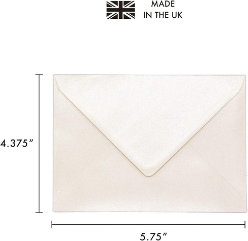 Pukka Pad, Carpe Diem Gummed Envelopes for Greeting Cards - Pack of 25 Fresh White A2 Envelopes, 4.38 x 5.75 in