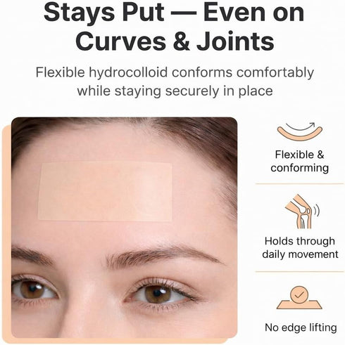 Dermatrue 2 20ft 120 Extra Large Hydrocolloid Roll x with Easy-Tear Perforations + Precut Pimple Patches Hydrocolloid