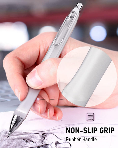 Nicpro 6PCS Pastel Mechanical Pencil Set - 0.7 mm Cute Pencils with Comfort Grip, Lead Refill & Erasers