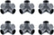 uxcell 3/4" PVC Fittings, 6 Pcs 5 Way Elbow Connector Elbow PVC