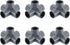 uxcell 3/4" PVC Fittings, 6 Pcs 5 Way Elbow Connector Elbow PVC