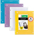 Five Star 4 Pack Pocket Folder + Study App, 2 Pocket Folder, Customizable Cover, White, Amethyst Purple, Harvest