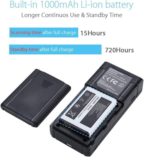 Eyoyo Portable Bluetooth Barcode Scanner, Wireless Mini Handheld CMOS UPC Reader for POS