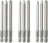 9pcs (3 Sets) 1/4 Inch Hex Shank Magnetic Square Head Screwdriver Bits Set for Electric Screw Driver Kit