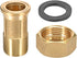 uxcell Brass Pipe Fitting, Hex Nipple, G3/4 Male X G1 Female Threaded Connector, 60mm Length