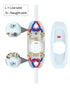 2 Pack Appliance Switch On/Off Button, Table Lamp Desk Light In-line Cord Switch, 250V 10A, White