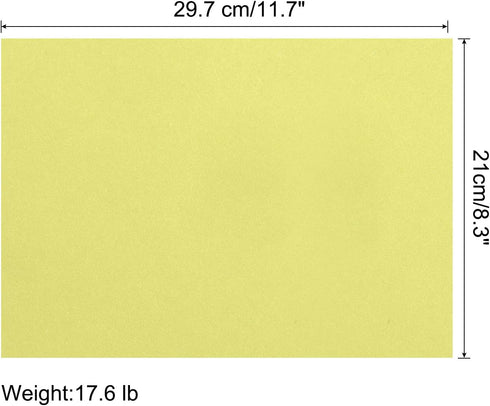 MECCANIXITY 100 Sheets Colored Copy Paper 8 1/2 Inch Printer Paper 22lb/80gsm Light Yellow for Office Printing, Document Copying, Invitations, Forms, Art Projects by MECCANIXITY
