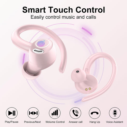 5.3 48H IPX7 Wireless Earbuds Bluetooth Headphones Sports, Earphone with ENC Mic, Stereo Deep Bass Bluetooth Earbuds