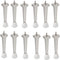 HOME MASTER HARDWARE Screw-in Solid Doorstop, Heavy Duty Solid Rigid Door Stop,Door Stoppers Door Stops Satin Nickel, 12 Pack w/Rubber Tip