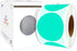 PARLAIM 2" Round Color Code Stickers, 500pcs | Aqua Color Coding Circle Dot Labels in Dispenser Box for Organization