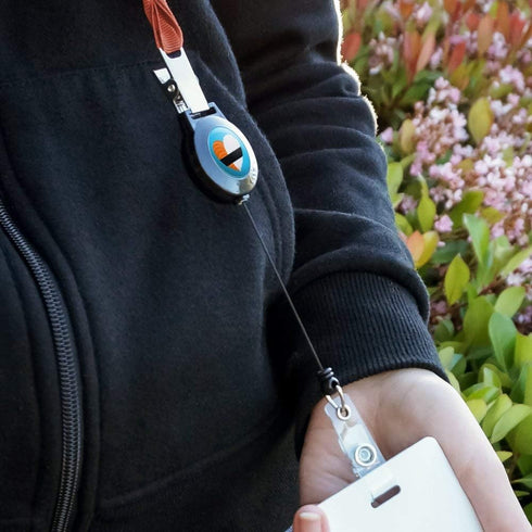 Retractable Heart Sushi Badge Holder Lanyard