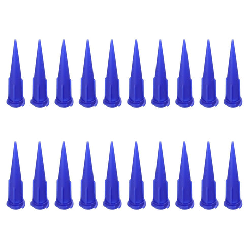 PATIKIL 22Ga Tapered Tip Dispensing Needle, 20Pcs Plastic Needle Tube Blunt Tips with Luer Lock, Blue