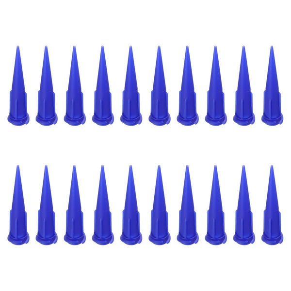 PATIKIL 22Ga Tapered Tip Dispensing Needle, 20Pcs Plastic Needle Tube Blunt Tips with Luer Lock, Blue