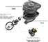 MNGARISTA Heavy Duty Retractable Keychain with Belt Clip, ID Badge Reel, 31.5” Steel Cord and Key Ring, 2-Pack