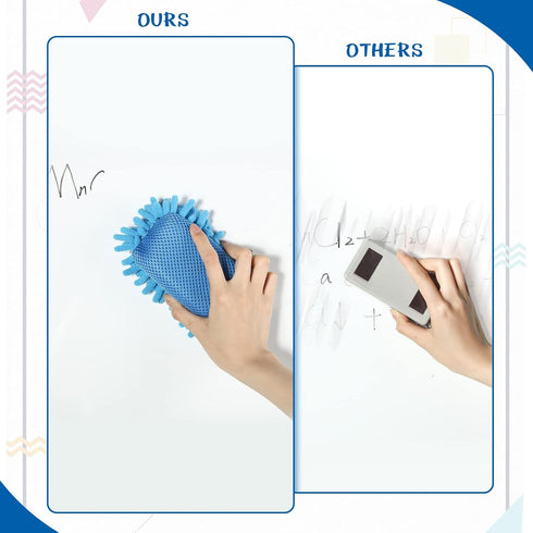 Sherr 18 Pcs Microfiber Shag Magnetic Dry Erase Erasers - Washable Colorful Whiteboard Erasers for Home Office