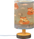 ALAZA Fox Cute Animal Bedside Table Lamp with USB Port for Bedroom Nightstand Lamps Night Light Linen Fabric Shade