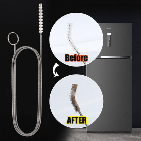 Long Drain Brush, Flexible Pipe Cleaning Brush for Cleaning Feeding Tube, Siphon Hose, Refrigerator Drain