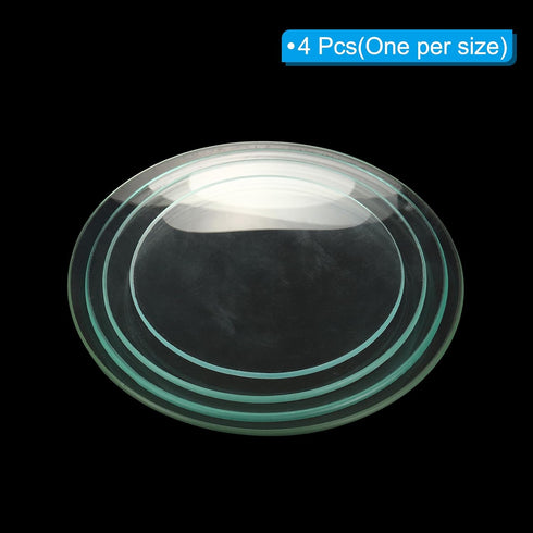 PATIKIL Watch Glass, 60/90/120/150mm Diameter, 1 Set Beaker Cover for Laboratory