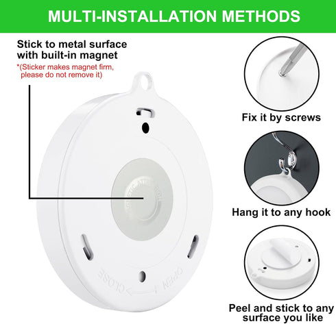 Mlambert 4 Pack Closet Motion Sensor LED Night Light, Cordless Battery-Powered Stick-on Magnet Lights, Safe Lighting