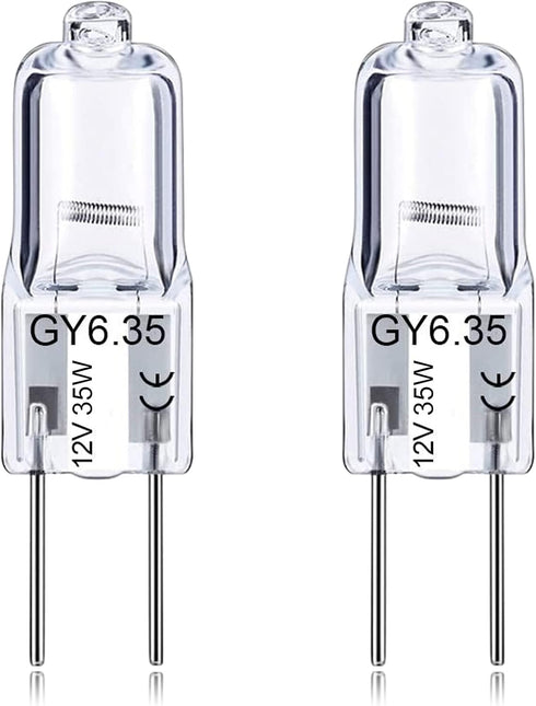 GY6.35 Light Bulbs, 12V 35W Crystal Clear Halogen Bulb 2 Pin, T4