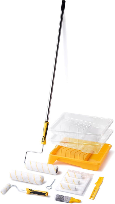 VOOMEY Paint Roller Kit with Extension Pole - 9 Inch Paint Roller