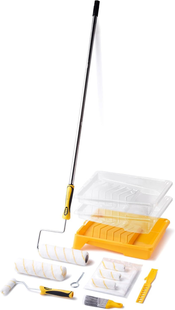 VOOMEY Paint Roller Kit with Extension Pole - 9 Inch Paint Roller