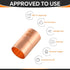 30-Pack Copper Fittings, 3/4-Inch Copper Coupling with Rolled Stop, C x C with Sweat Solder Connection