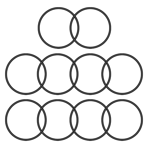Othmro 10pcs Nitrile Rubber O-Rings, 4mm Wire Dia 125mm OD for Oil or Air Sealing, Black