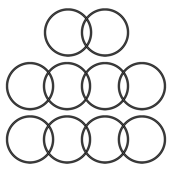 Othmro 10pcs Nitrile Rubber O-Rings, 4mm Wire Dia 125mm OD for Oil or Air Sealing, Black