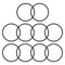Othmro 10pcs Nitrile Rubber O-Rings, 4mm Wire Dia 125mm OD for Oil or Air Sealing, Black