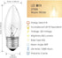 Tiqian 40W Bulbs Bulb E26 (6 Pack) (6) Incandescent Torpedo Tip Chandelier with Crystal Clear Incandescent Light Tip