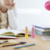 ibasenice Kids Lipstick Erasers, 3pcs Cute Cartoon Novelty Erasers for Kids Stationery