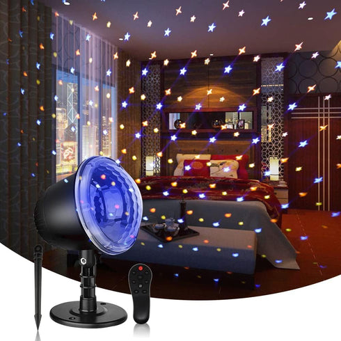 Star Projector, Star Night Light for Kids, Holiday Projector with 4 Modes and Remote Control for Decorations