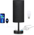 Black Touch Nightstand Lamps for Girl - Small Bedside Lamp with USB-C