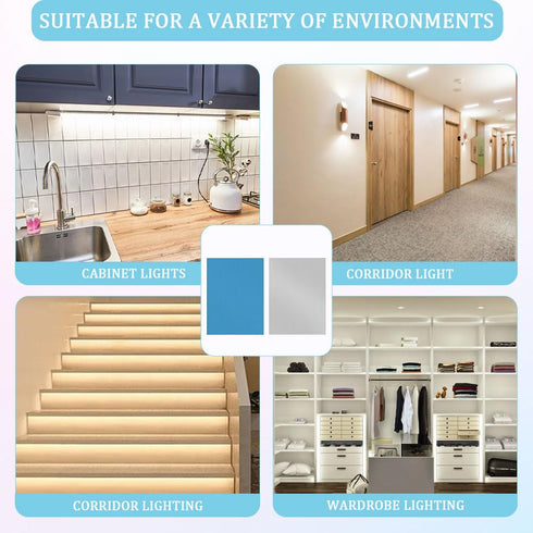 ZYMJBB Mount,10 Counter Under Cabinet Light Magnetic Replacement Metal Strips with Adhesive Backing Sticky Iron Strip