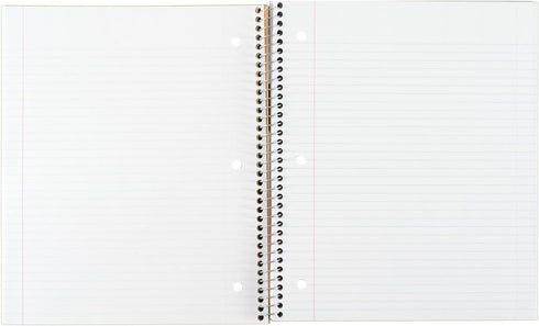 Five Star Spiral Notebook, 1 Subject, College Ruled, 11" x 8-1/2", Assorted Designs, 6 Pack