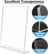 MaxGear 6Pack Acrylic Sign Holder 8.5 X 11, Plastic Sign Holder with Vertical Slanted Back, Clear Picture Photo Frames