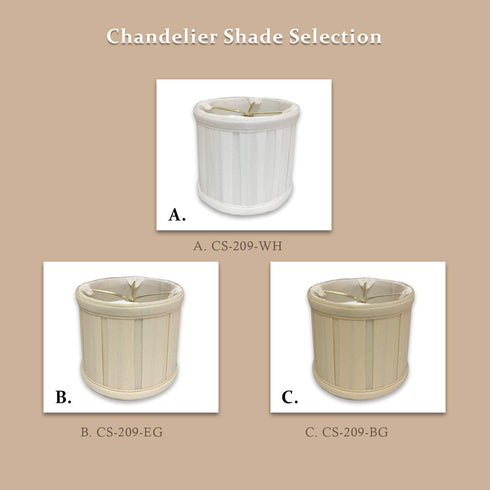 CS-209WH 4.5 5 4.25, Royal Designs, Inc. English Box Pleated Drum Chandelier Shade, x x White