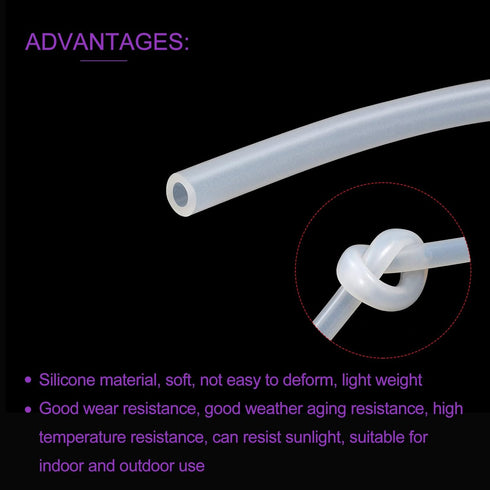 DMiotech 1/4" ID 5/16" OD 5 Feet Silicone Tube, Translucent Industrial Silicone Tubing for Water Air Pump