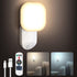 Rechargeable Motion Sensor Wall Light, Magnetic Wireless Closet Light with Remote, Adjustable