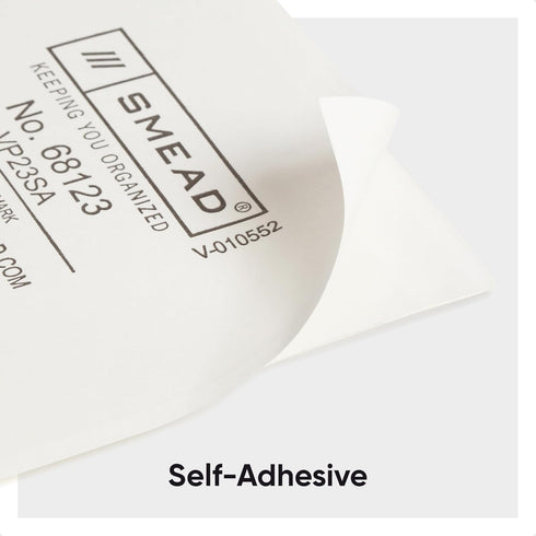 Smead Self-Adhesive Poly Pocket, Document Size, Clear Adhesive Pockets, 100 per Box